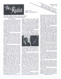 The Role of Richard Nixon and George Bush In the Assassination of