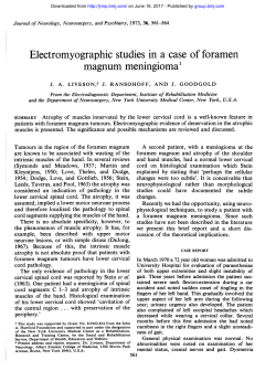 Electromyographic studiesin a case of foramen magnum