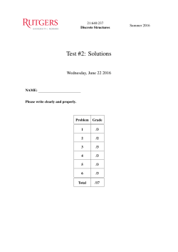 Test #2: Solutions
