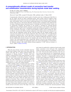 A computationally efficient model of convective heat transfer and