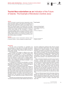 Tourist Neo-colonialism as an Indication of the Future of Islands. The