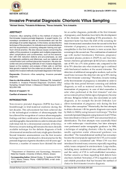 Invasive Prenatal Diagnosis: Chorionic Villus Sampling
