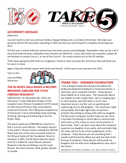 Governor`s Message - Kinsmen District 5