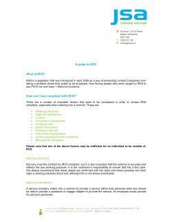 A guide to IR35 What is IR35? How can I stay compliant