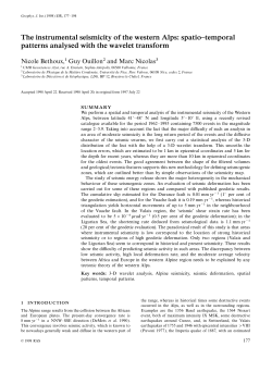 The instrumental seismicity of the western Alps: spatio&ndash;temporal