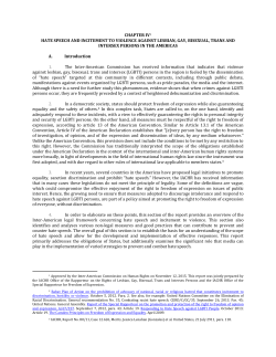 Hate Speech and Incitement to Violence Against Lesbian, Gay