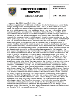 Police Blotter Oct 3