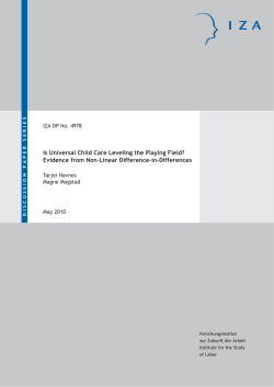 Is universal child care leveling the playing field? Evidence from