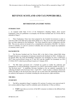 Explanatory Notes - Scottish Parliament