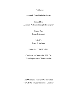 Automatic Crack Monitoring System (TxDOT 7