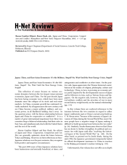 Japan, China, and East Asian Economics: It`s the Military - H-Net