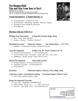 Tips and Toys from Tone to Text! - Texas Choral Directors Association