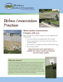 Urban Conservation Practices