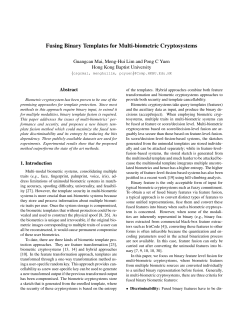 Fusing Binary Templates for Multi