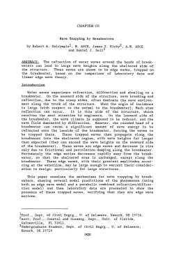 CHAPTER 133 Wave Trapping by Breakwaters by Robert A