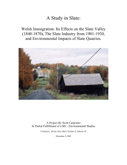 A Study in Slate - University of Vermont