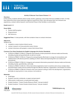 Activity - TGR EDU: Explore