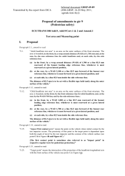 Proposal of amendments to gtr 9