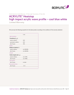 ACRYLITE&reg; Heatstop high impact acrylic wave profile &ndash; cool blue