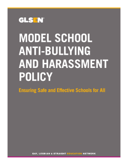 model school anti-bullying and harassment policy