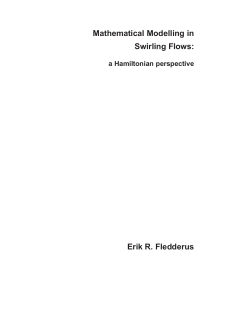 Mathematical Modelling in Swirling Flows
