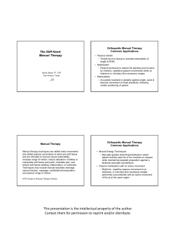 Manual Therapy Digits