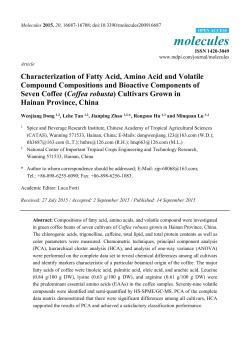 Characterization of Fatty Acid, Amino Acid and Volatile Compound