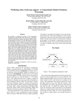 Predicting when words may appear: A