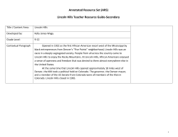 Lincoln Hills Teacher Resource Guide-Secondary