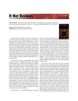 Untitled [Stephen Belcher on A Dictionary of African Mythology: The