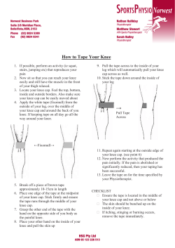 knee taping - Sports Physio Norwest