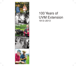 100 Years of UVM Extension