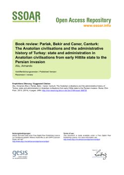 Parlak, Bekir and Caner, Canturk. &acirc;&bull;&oelig;The Anatolian