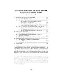 Lawrence Rosenthal, Pragmatism, Originalism, Race, and the Case