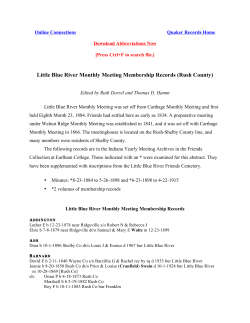Little Blue River Monthly Meeting Membership Records
