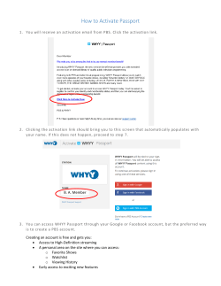 How to Activate Passport