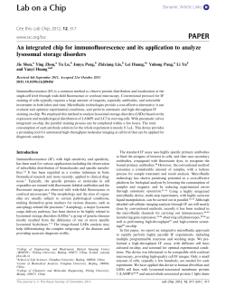 An integrated chip for immunofluorescence and its application to