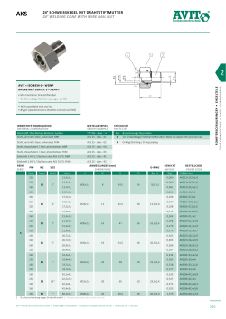 PDF Datenblatt - AVIT Hochdruck Rohrtechnik GmbH