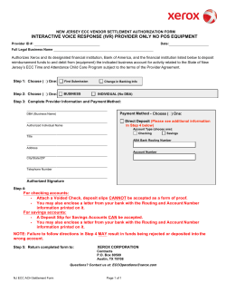 INTERACTIVE VOICE RESPONSE (IVR) PROVIDER ONLY NO POS
