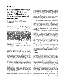 Page 1 NOTES A chemical index of weather