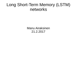 Long Short-Term Memory (LSTM) networks