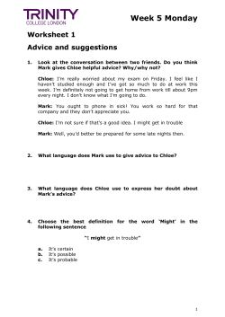 Worksheet - Trinity College London