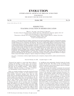 Alters and Nelson 2002 - Department of Ecology and Evolution