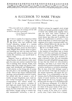 A Successor to Mark Twain