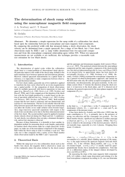 The determination of shock ramp width using the noncoplanar
