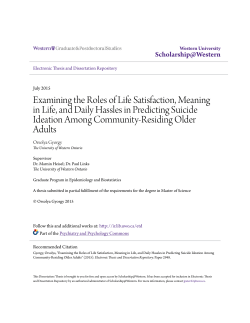 Examining the Roles of Life Satisfaction, Meaning in Life, and Daily