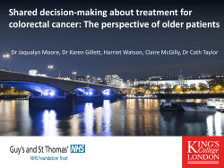 Shared decision-making about treatment for colorectal cancer: The