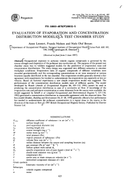 EVALUATION OF EVAPORATION AND CONCENTRATION