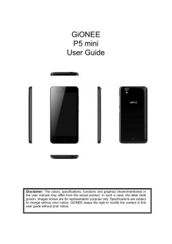 GiONEE P5 mini User Guide