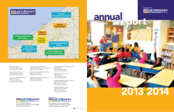 Friends of Breakthrough 2013-2014 Annual